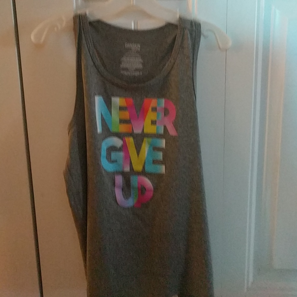 Grey sports tank top.